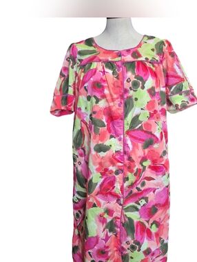 Adonna Snap Front House Coat Size Small